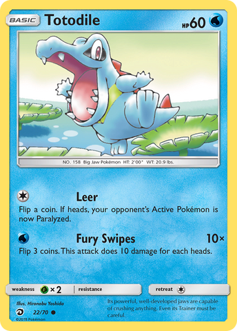 Totodile (22/70) [Sun & Moon: Dragon Majesty] - Card Brawlers | Quebec | Canada | Yu-Gi-Oh!