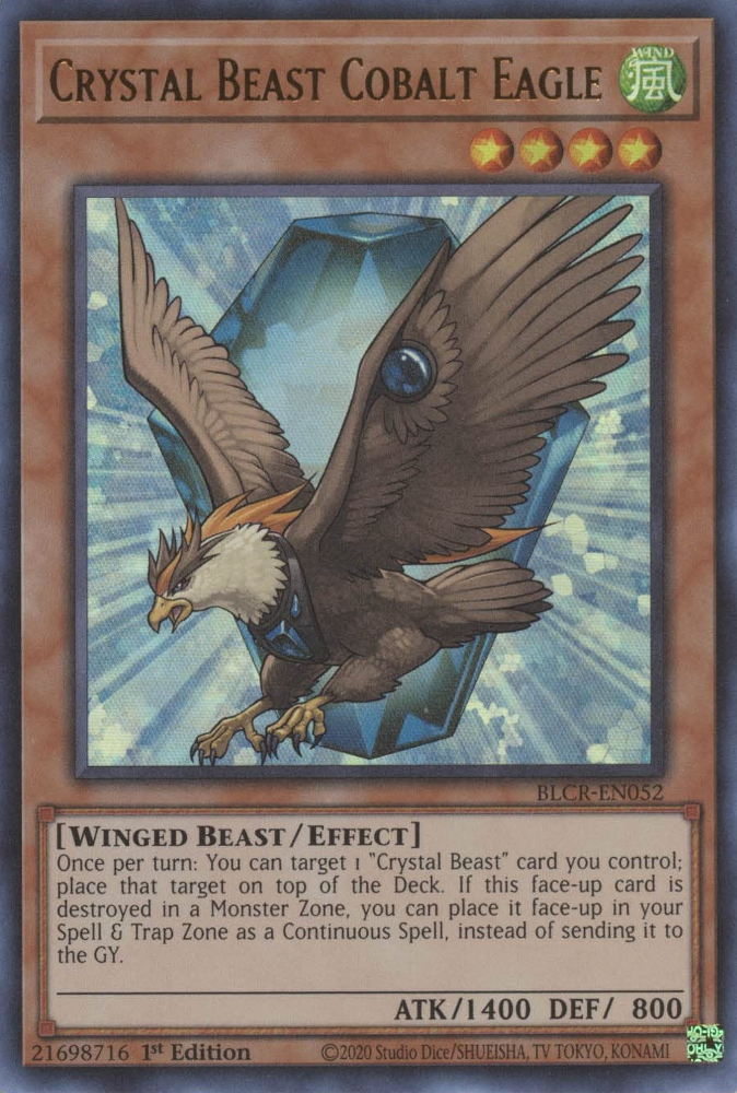 Crystal Beast Cobalt Eagle [BLCR-EN052] Ultra Rare - Card Brawlers | Quebec | Canada | Yu-Gi-Oh!