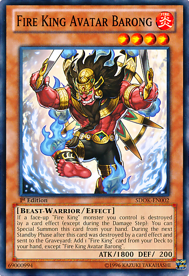 Fire King Avatar Barong [SDOK-EN002] Common - Yu-Gi-Oh! - Card Brawlers | Quebec | Canada |