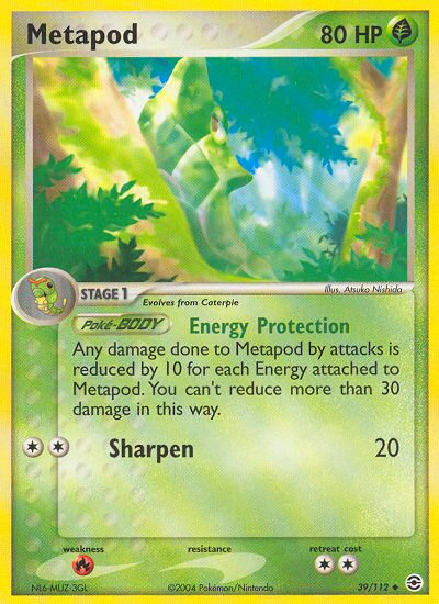 Metapod (39/112) [EX: FireRed & LeafGreen] - Card Brawlers | Quebec | Canada | Yu-Gi-Oh!