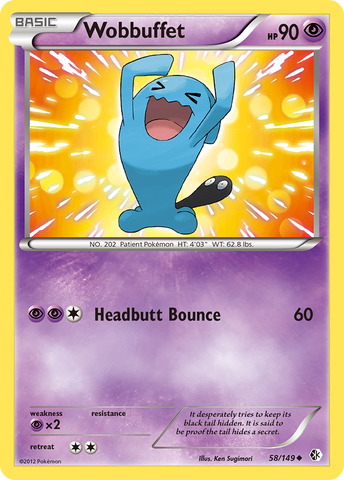 Wobbuffet (58/149) [Black & White: Boundaries Crossed] - Card Brawlers | Quebec | Canada | Yu-Gi-Oh!