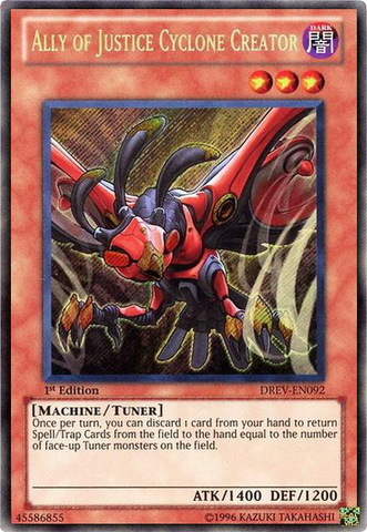 Ally of Justice Cyclone Creator [DREV-EN092] Secret Rare - Yu-Gi-Oh! - Card Brawlers | Quebec | Canada |