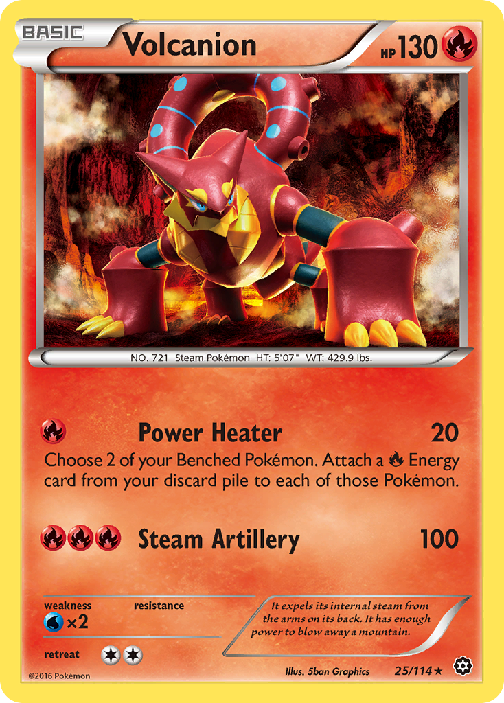 Volcanion (25/114) [XY: Steam Siege] - Card Brawlers | Quebec | Canada | Yu-Gi-Oh!