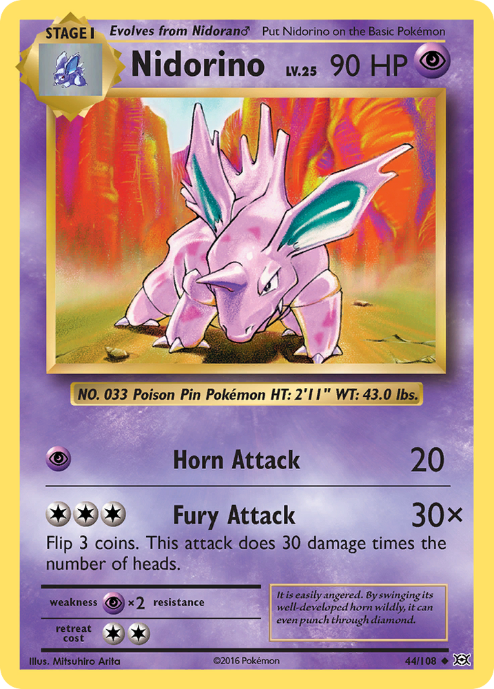 Nidorino (44/108) [XY: Evolutions] - Card Brawlers | Quebec | Canada | Yu-Gi-Oh!