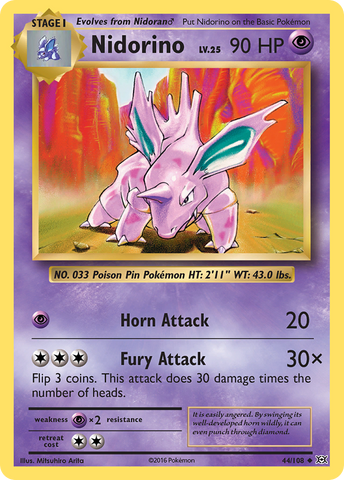 Nidorino (44/108) [XY: Evolutions] - Card Brawlers | Quebec | Canada | Yu-Gi-Oh!