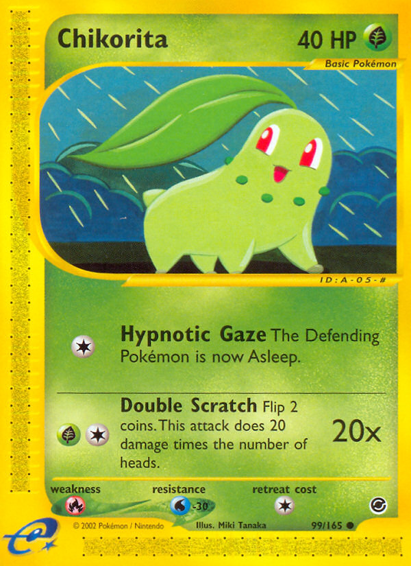 Chikorita (99/165) [Expedition: Base Set] - Card Brawlers | Quebec | Canada | Yu-Gi-Oh!