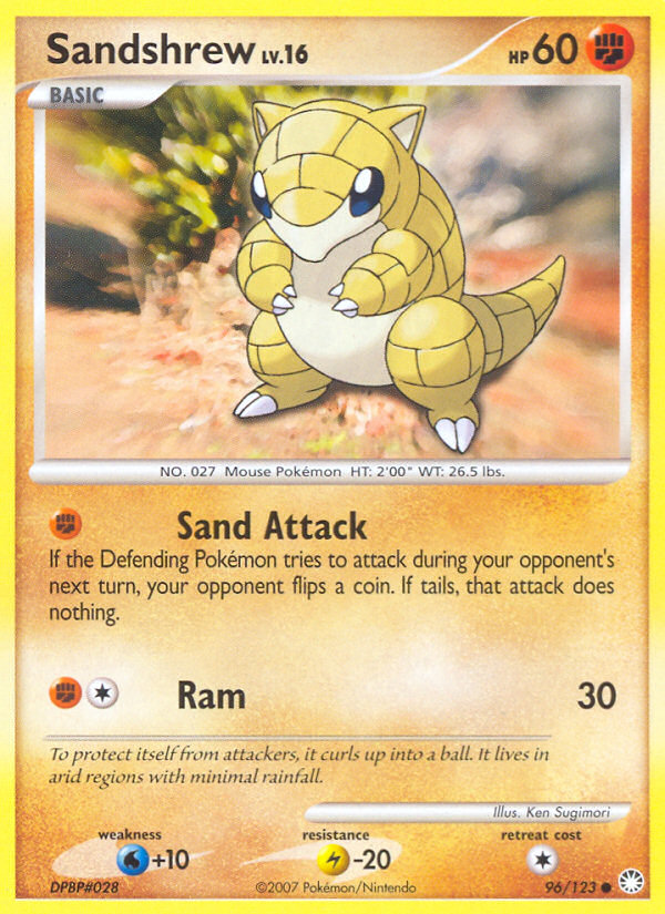 Sandshrew (96/123) [Diamond & Pearl: Mysterious Treasures] - Card Brawlers | Quebec | Canada | Yu-Gi-Oh!
