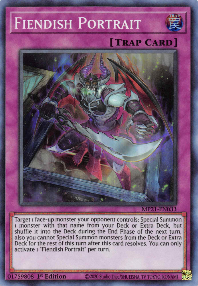 Fiendish Portrait [MP21-EN033] Super Rare - Card Brawlers | Quebec | Canada | Yu-Gi-Oh!