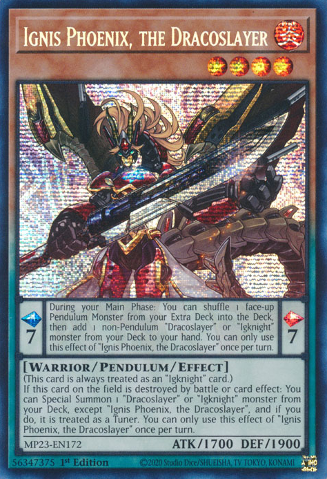 Ignis Phoenix, the Dracoslayer [MP23-EN172] Prismatic Secret Rare - Card Brawlers | Quebec | Canada | Yu-Gi-Oh!