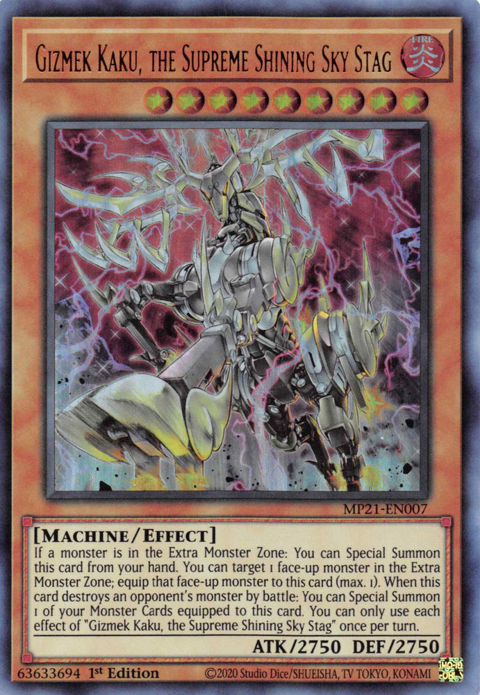 Gizmek Kaku, the Supreme Shining Sky Stag [MP21-EN007] Ultra Rare - Card Brawlers | Quebec | Canada | Yu-Gi-Oh!