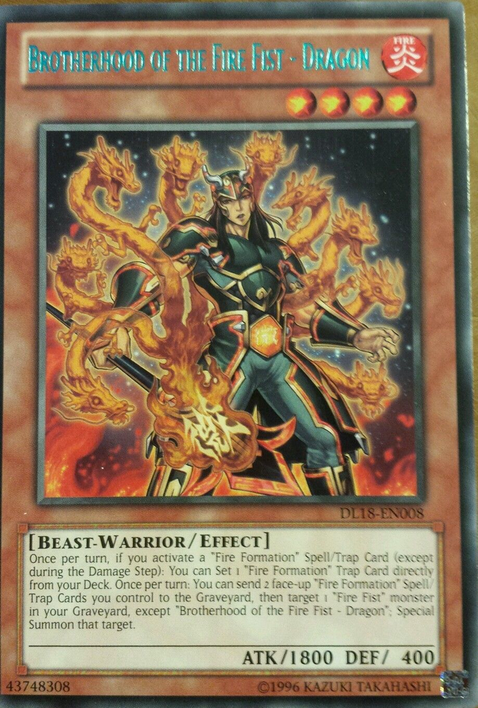 Brotherhood of the Fire Fist - Dragon (Green) [DL18-EN008] Rare - Card Brawlers | Quebec | Canada | Yu-Gi-Oh!