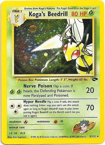 Koga's Beedrill (9/132) [Gym Challenge Unlimited] - Card Brawlers | Quebec | Canada | Yu-Gi-Oh!