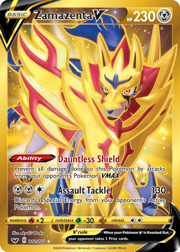 Zamazenta V (212/202) [Sword & Shield: Base Set] - Card Brawlers | Quebec | Canada | Yu-Gi-Oh!