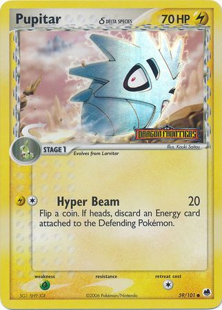 Pupitar (59/101) (Delta Species) (Stamped) [EX: Dragon Frontiers] - Card Brawlers | Quebec | Canada | Yu-Gi-Oh!