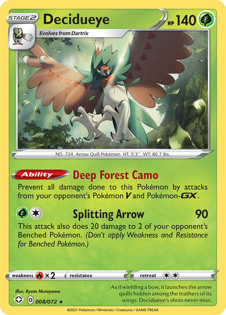 Decidueye (008/072) [Sword & Shield: Shining Fates] - Card Brawlers | Quebec | Canada | Yu-Gi-Oh!