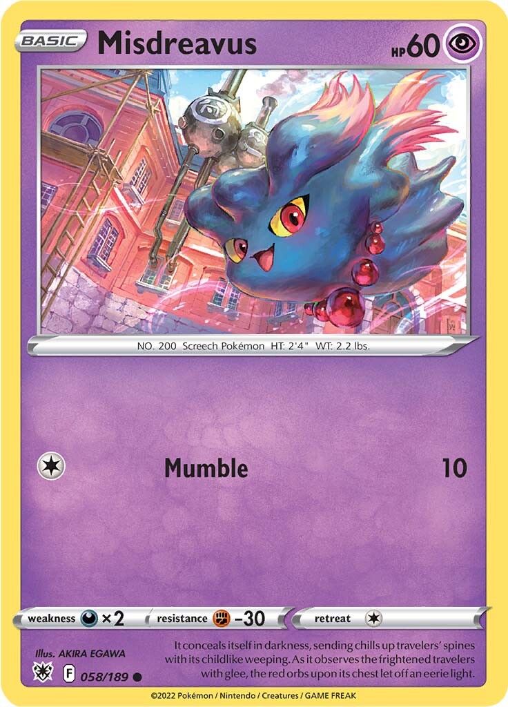 Misdreavus (058/189) [Sword & Shield: Astral Radiance] - Card Brawlers | Quebec | Canada | Yu-Gi-Oh!