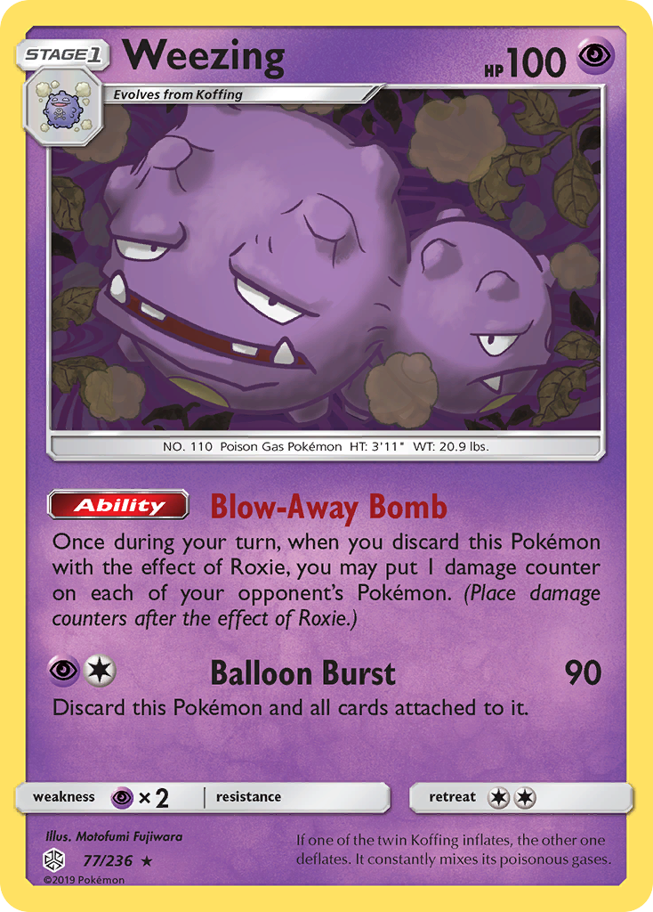 Weezing (77/236) [Sun & Moon: Cosmic Eclipse] - Card Brawlers | Quebec | Canada | Yu-Gi-Oh!