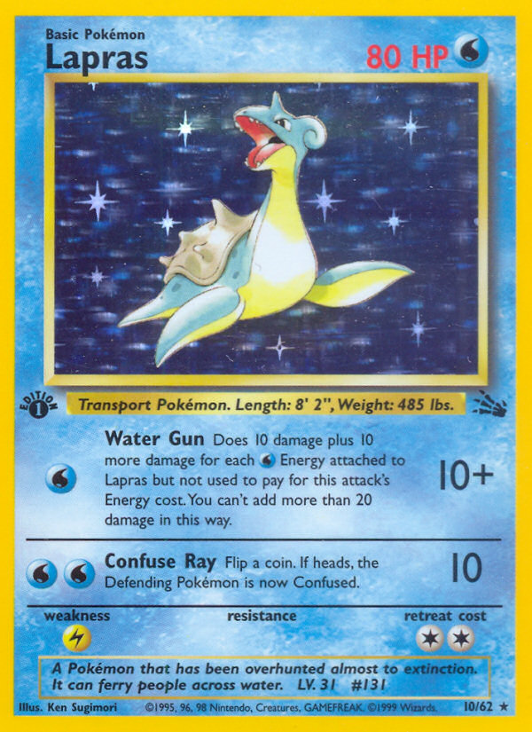 Lapras (10/62) [Fossil 1st Edition] - Card Brawlers | Quebec | Canada | Yu-Gi-Oh!