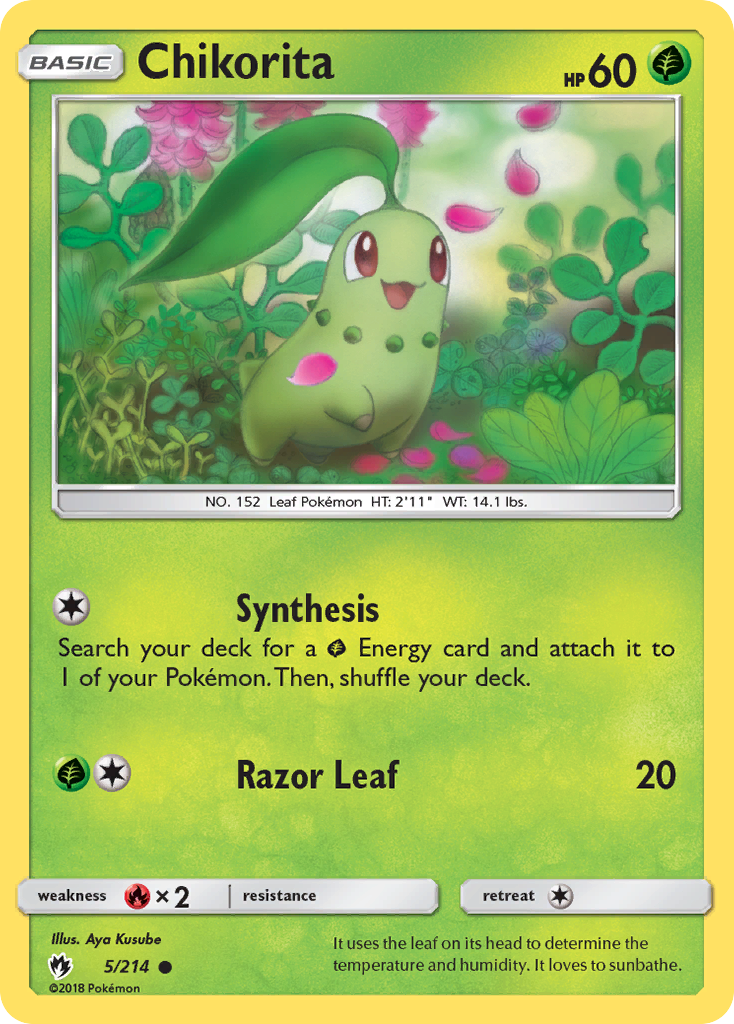 Chikorita (5/214) [Sun & Moon: Lost Thunder] - Card Brawlers | Quebec | Canada | Yu-Gi-Oh!