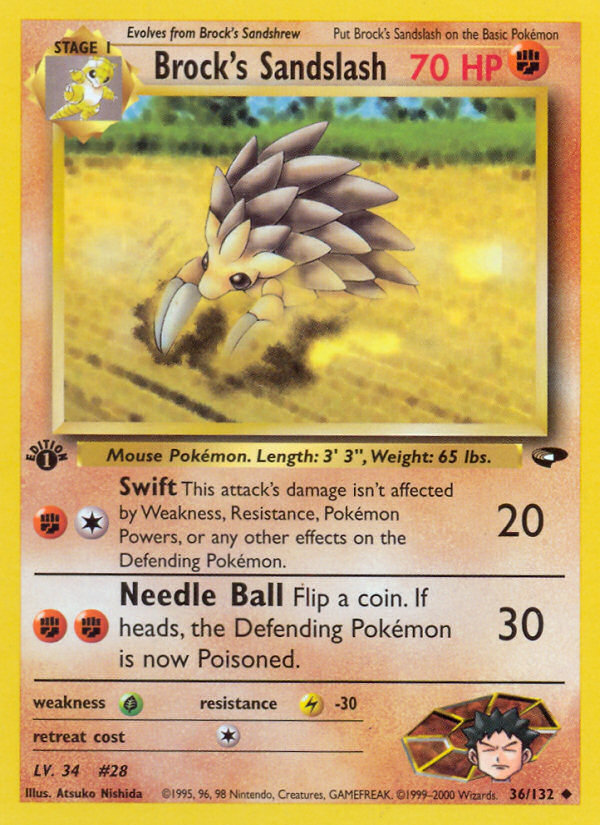 Brock's Sandslash (36/132) [Gym Challenge 1st Edition] - Card Brawlers | Quebec | Canada | Yu-Gi-Oh!