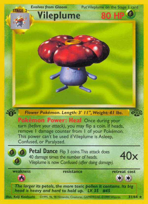 Vileplume (31/64) [Jungle 1st Edition] - Card Brawlers | Quebec | Canada | Yu-Gi-Oh!