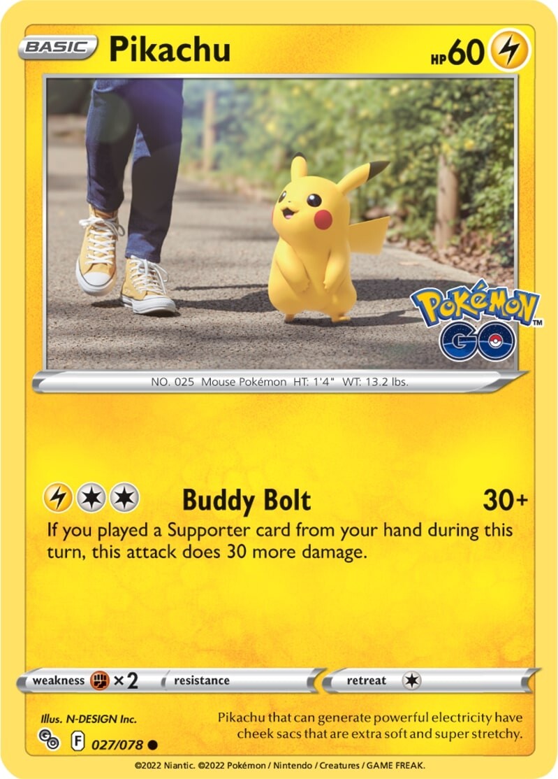 Pikachu (027/078) [Pokémon GO] - Card Brawlers | Quebec | Canada | Yu-Gi-Oh!