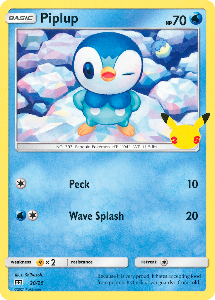 Piplup (20/25) [McDonald's 25th Anniversary] - Card Brawlers | Quebec | Canada | Yu-Gi-Oh!