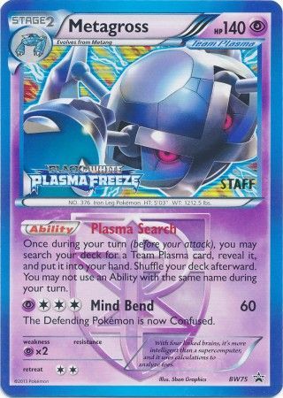 Metagross (BW75) (Team Plasma) (Staff Prerelease Promo) [Black & White: Black Star Promos] - Card Brawlers | Quebec | Canada | Yu-Gi-Oh!