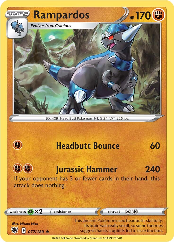 Rampardos (077/189) [Sword & Shield: Astral Radiance] - Card Brawlers | Quebec | Canada | Yu-Gi-Oh!