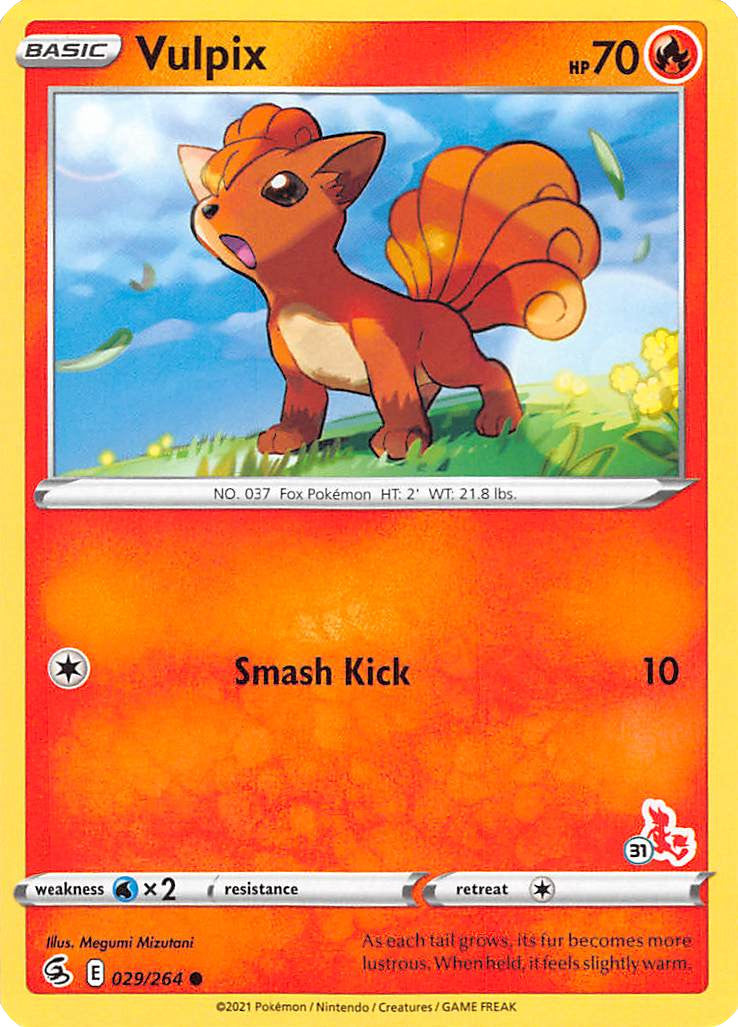 Vulpix (029/264) (Cinderace Stamp #31) [Battle Academy 2022] - Card Brawlers | Quebec | Canada | Yu-Gi-Oh!