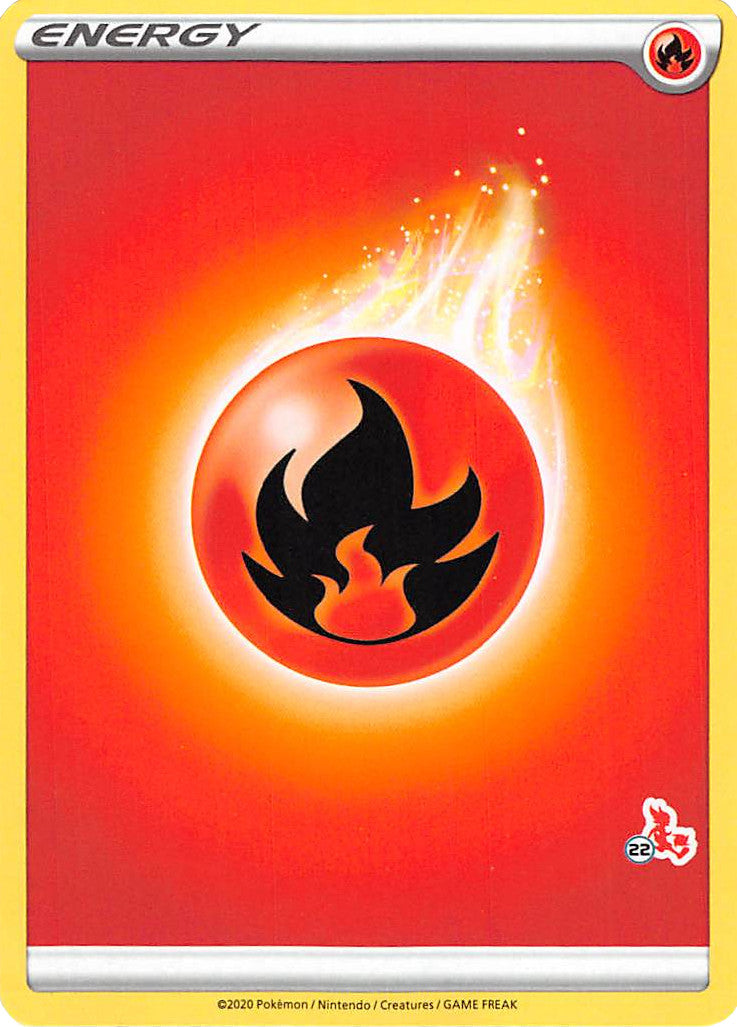 Fire Energy (Cinderace Stamp #22) [Battle Academy 2022] - Card Brawlers | Quebec | Canada | Yu-Gi-Oh!