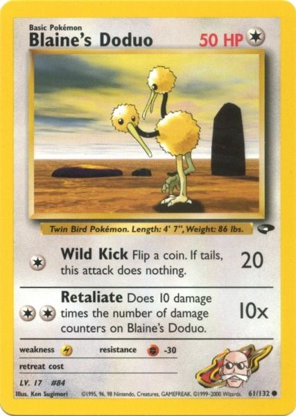 Blaine's Doduo (61/132) [Gym Challenge Unlimited] - Card Brawlers | Quebec | Canada | Yu-Gi-Oh!