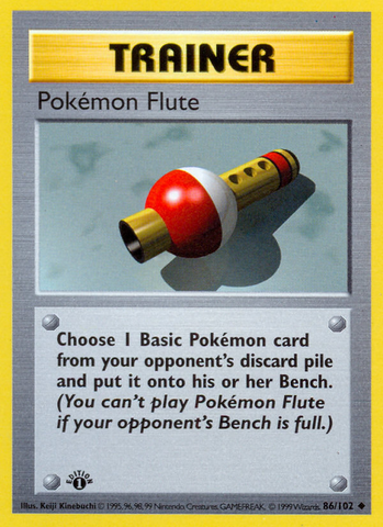 Pokemon Flute (86/102) (Shadowless) [Base Set 1st Edition] - Card Brawlers | Quebec | Canada | Yu-Gi-Oh!