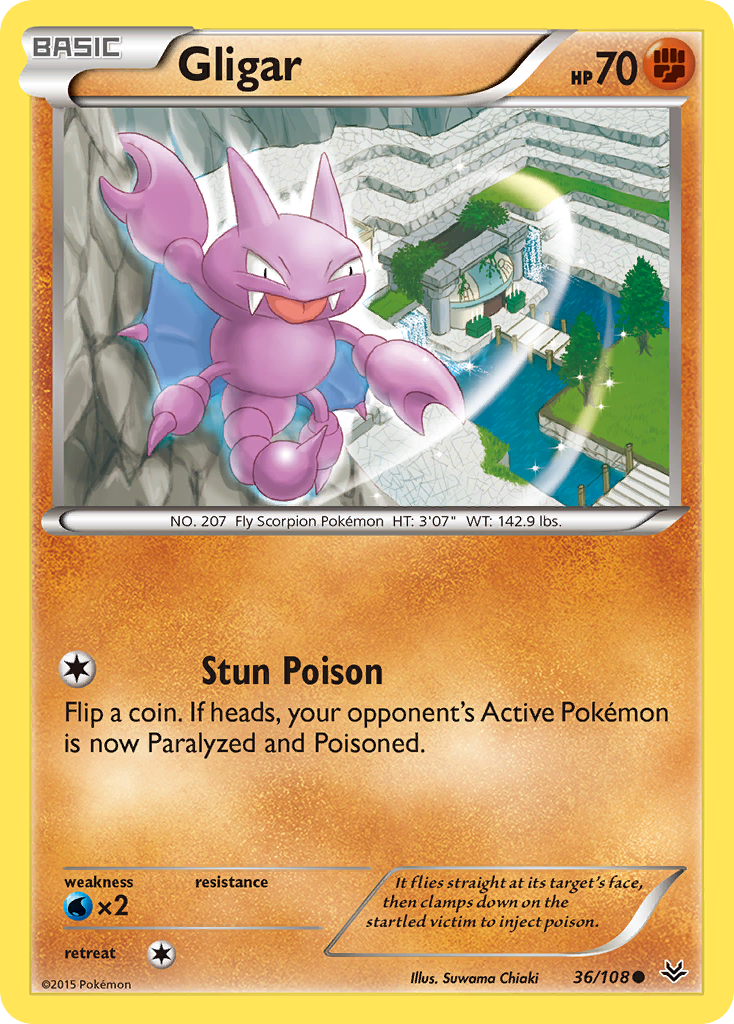 Gligar (36/108) [XY: Roaring Skies] - Card Brawlers | Quebec | Canada | Yu-Gi-Oh!