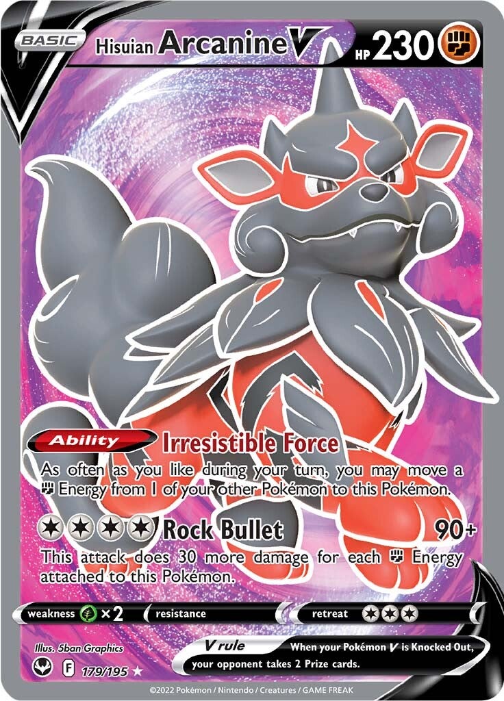 Hisuian Arcanine V (179/195) [Sword & Shield: Silver Tempest] - Card Brawlers | Quebec | Canada | Yu-Gi-Oh!
