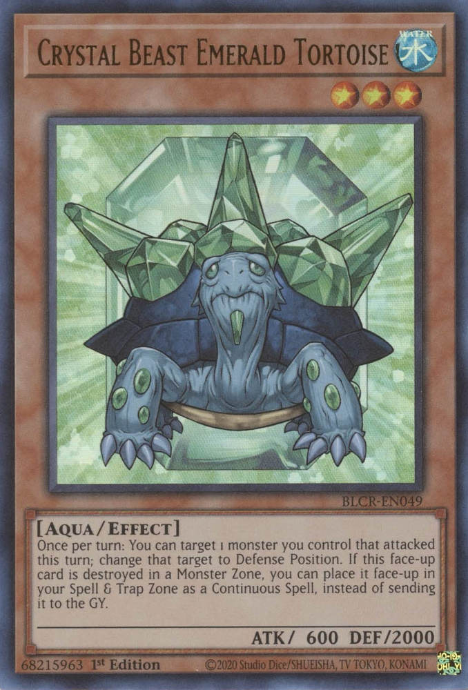 Crystal Beast Emerald Tortoise [BLCR-EN049] Ultra Rare - Card Brawlers | Quebec | Canada | Yu-Gi-Oh!