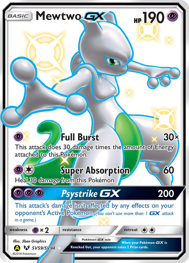 Mewtwo GX (SV59/SV94) [Sun & Moon: Hidden Fates - Shiny Vault] - Card Brawlers | Quebec | Canada | Yu-Gi-Oh!