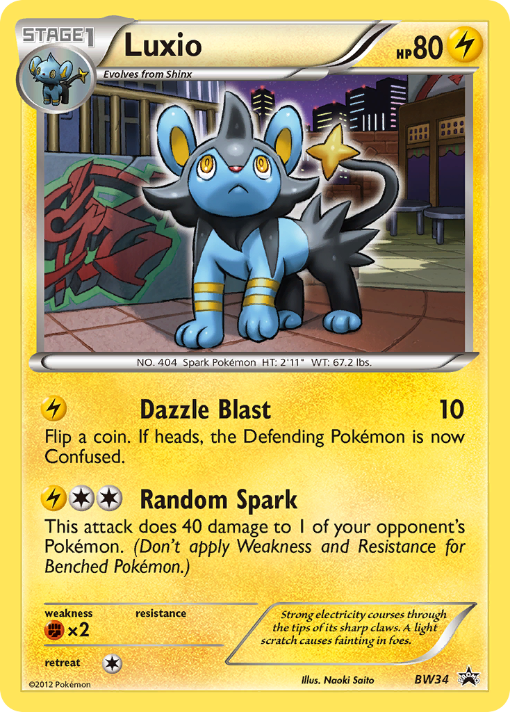 Luxio (BW34) [Black & White: Black Star Promos] - Card Brawlers | Quebec | Canada | Yu-Gi-Oh!