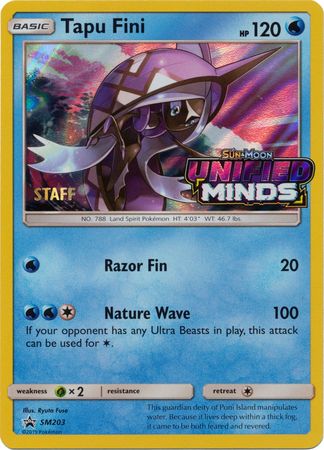 Tapu Fini (SM203) (Staff Prerelease Promo) [Sun & Moon: Black Star Promos] - Card Brawlers | Quebec | Canada | Yu-Gi-Oh!