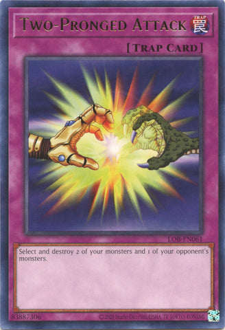 Two-Pronged Attack (25th Anniversary) [LOB-EN061] Rare - Card Brawlers | Quebec | Canada | Yu-Gi-Oh!