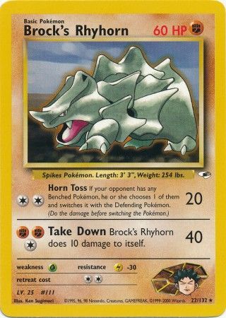Brock's Rhyhorn (22/132) [Gym Heroes Unlimited] - Card Brawlers | Quebec | Canada | Yu-Gi-Oh!