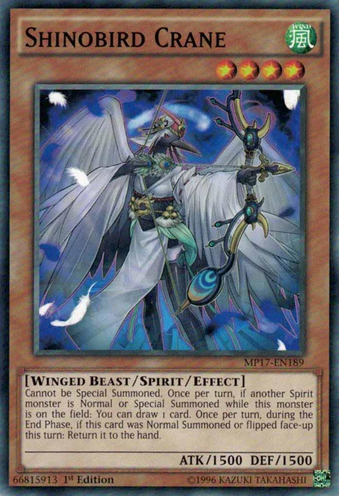 Shinobird Crane [MP17-EN189] Common - Card Brawlers | Quebec | Canada | Yu-Gi-Oh!