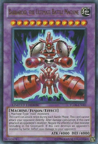 Barbaroid, the Ultimate Battle Machine [YG08-EN001] Ultra Rare - Card Brawlers | Quebec | Canada | Yu-Gi-Oh!