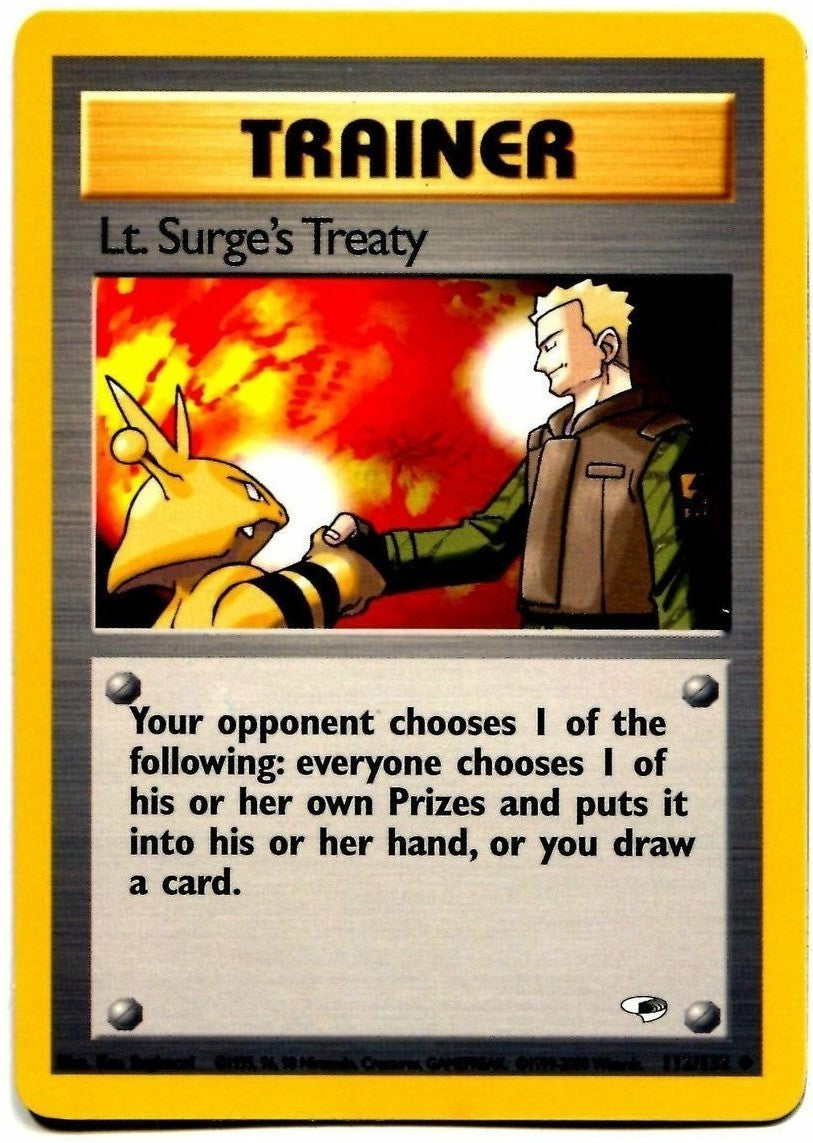 Lt. Surge's Treaty (112/132) [Gym Heroes Unlimited] - Card Brawlers | Quebec | Canada | Yu-Gi-Oh!