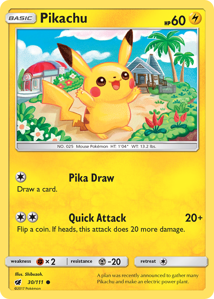 Pikachu (30/111) [Sun & Moon: Crimson Invasion] - Card Brawlers | Quebec | Canada | Yu-Gi-Oh!