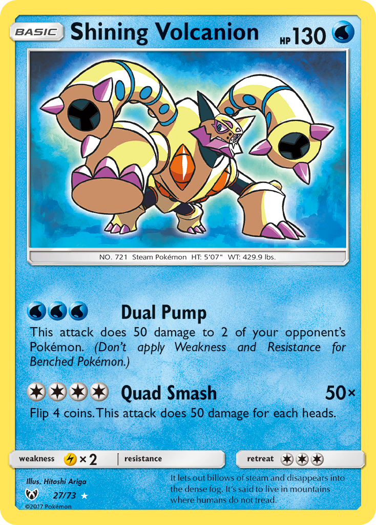 Shining Volcanion (27/73) [Sun & Moon: Shining Legends] - Card Brawlers | Quebec | Canada | Yu-Gi-Oh!