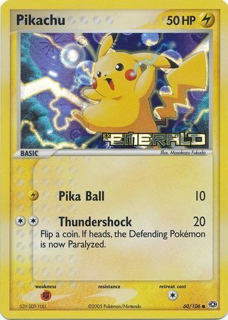Pikachu (60/106) (Stamped) [EX: Emerald] - Card Brawlers | Quebec | Canada | Yu-Gi-Oh!