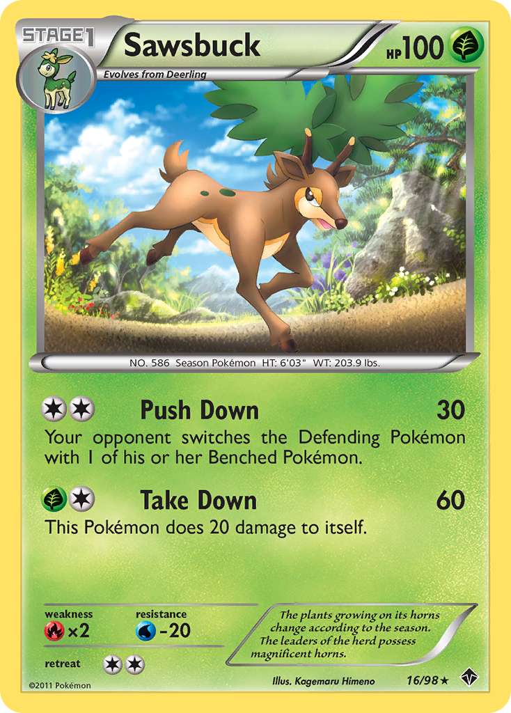 Sawsbuck (16/98) [Black & White: Emerging Powers] - Card Brawlers | Quebec | Canada | Yu-Gi-Oh!