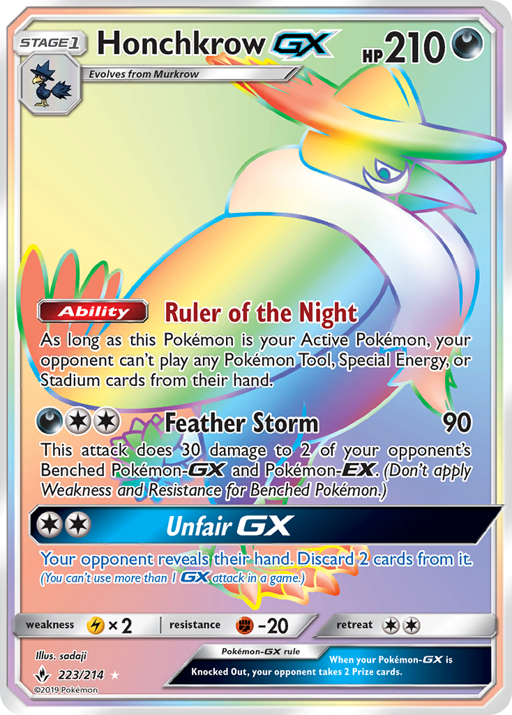 Honchkrow GX (223/214) [Sun & Moon: Unbroken Bonds] - Card Brawlers | Quebec | Canada | Yu-Gi-Oh!