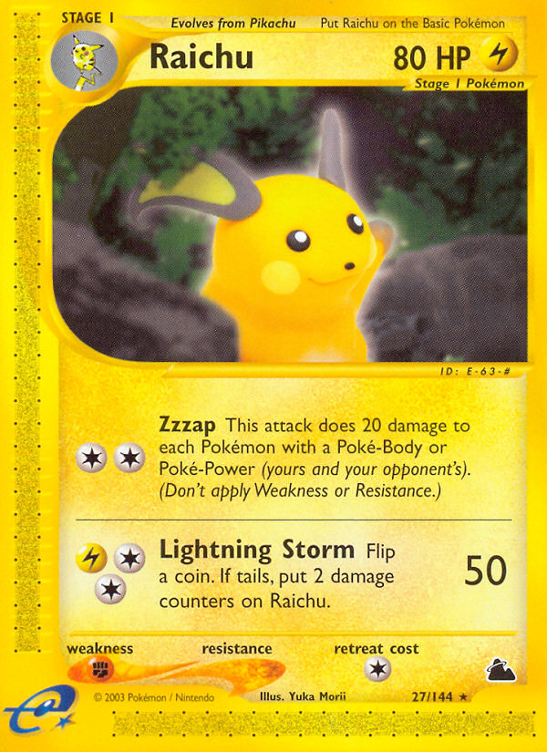 Raichu (27/144) [Skyridge] - Card Brawlers | Quebec | Canada | Yu-Gi-Oh!